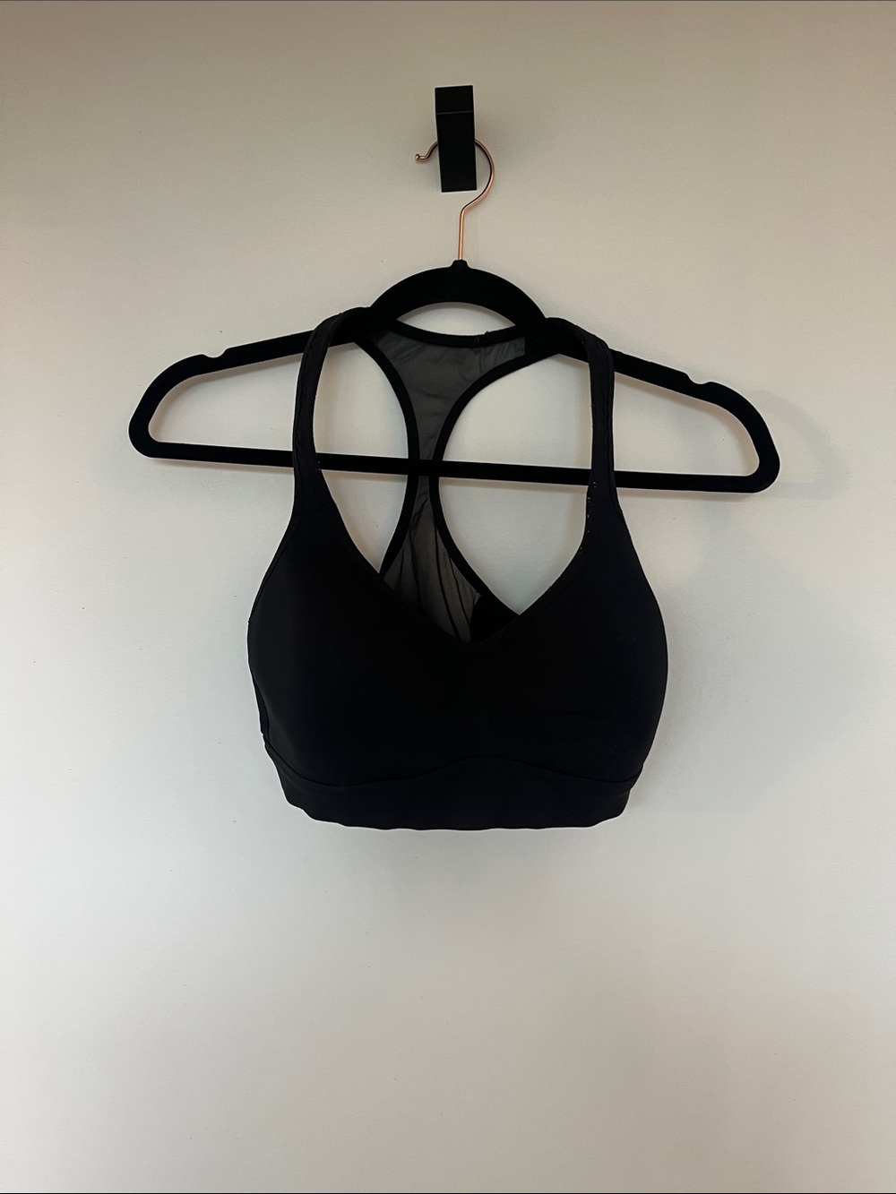 lululemon athletica Black Racerback Sports Bra with Mesh Back